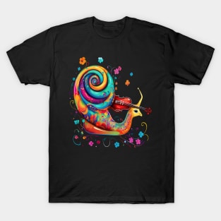 Snail Playing Violin T-Shirt